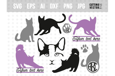 Cat SVG Monograms SVG VectorSVGdesign 