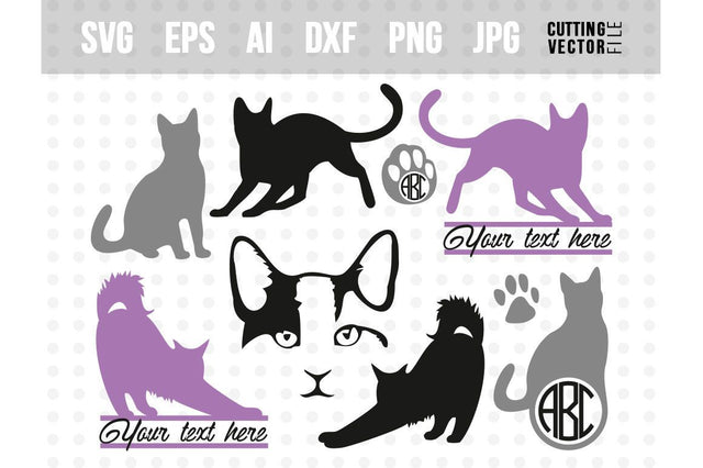 Cat SVG Monograms SVG VectorSVGdesign 