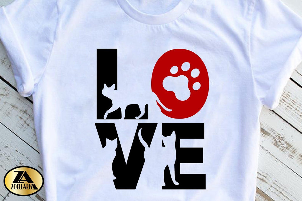 Cat SVG Pet Lover SVG Cat Quotes SVG Meow Paw Prints SVG - So Fontsy