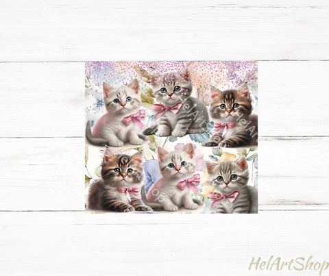 Cat Tumbler PNG, Kitten SKINNY TUMBLER 20 Oz PNG Sublimation _HelArtShop_ 