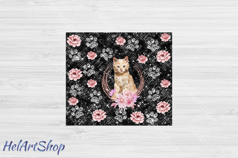 Cat Tumbler PNG Sublimation, SKINNY TUMBLER 20oz Png Sublimation _HelArtShop_ 