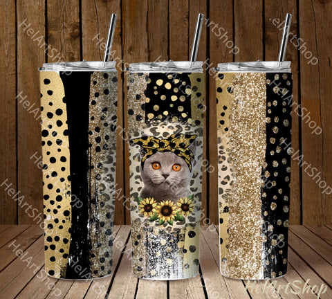 Cat Tumbler PNG Sublimation, SKINNY TUMBLER 20oz Png Sublimation _HelArtShop_ 