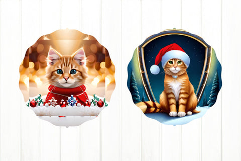 Cat Wind Spinner Bundle. Winter Wind Spinner Sublimation SVG Olga Terlyanskaya 