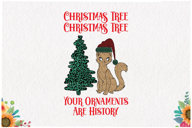 Cat with Christmas Tree Sublimation Sublimation Jagonath Roy 