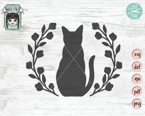 Cat Wreath SVG Cut File SVG Wild Pilot 