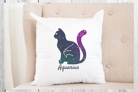 cat zodiac astrological, cat silhouette clip art SVG dadan_pm 