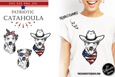Catahoula Dog Patriotic Cut files and Sublimation SVG Loveleen Kaur 