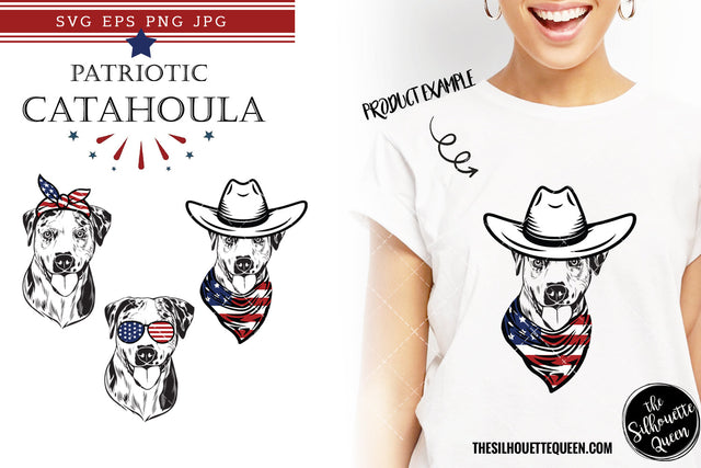 Catahoula Dog Patriotic Cut files and Sublimation SVG Loveleen Kaur 