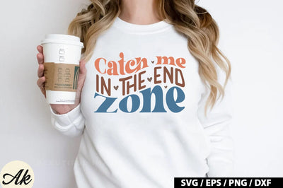 Catch me in the end zone Retro SVG SVG akazaddesign 