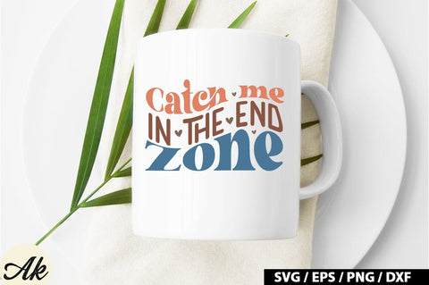 Catch me in the end zone Retro SVG SVG akazaddesign 
