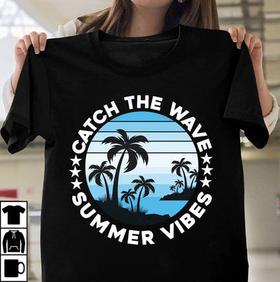 Catch The Wave Summer Vibes Retro Sunset ,Summer Sublimation ,Summer Retro Vintage T-shirt DEsign,SUmmer SVG ,Summer Rtero T-shirt DEsign BUndle SVG Insomnia Std 