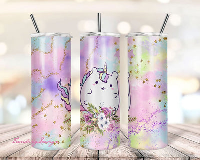 Caticorn Tumbler Wrap, Magical Horse 20 oz Skinny Tumbler, 20 oz Pink Purple Glitter Sublimation Design, Digital Download Sublimation TrendingDesign 