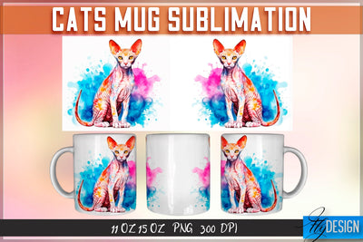 Cats 11 | 15 Oz Mug Sublimation Sublimation Fly Design 