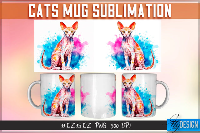 Cats 11 | 15 Oz Mug Sublimation Sublimation Fly Design 