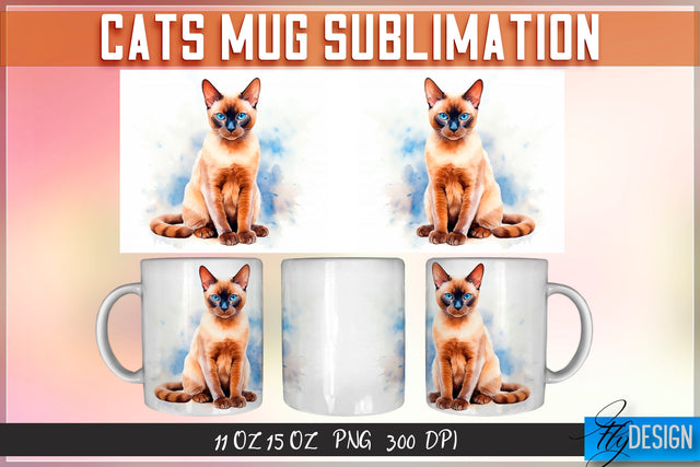 Cats 11 | 15 Oz Mug Sublimation Sublimation Fly Design 