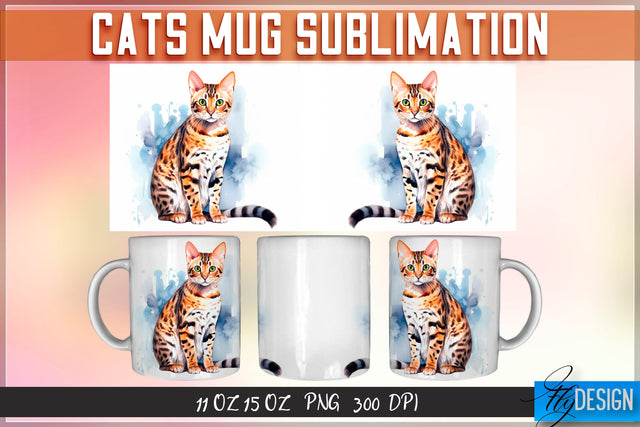 Cats 11 | 15 Oz Mug Sublimation Sublimation Fly Design 