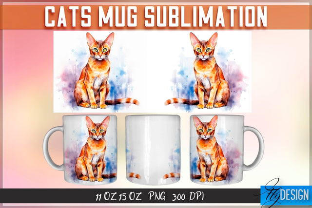 Cats 11 | 15 Oz Mug Sublimation Sublimation Fly Design 