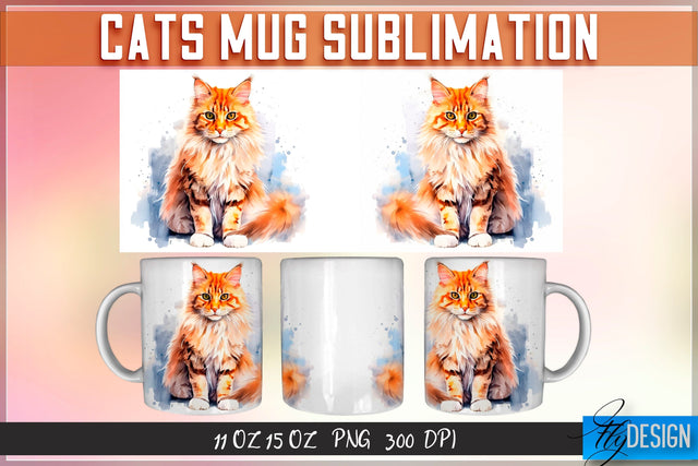Cats 11 | 15 Oz Mug Sublimation Sublimation Fly Design 