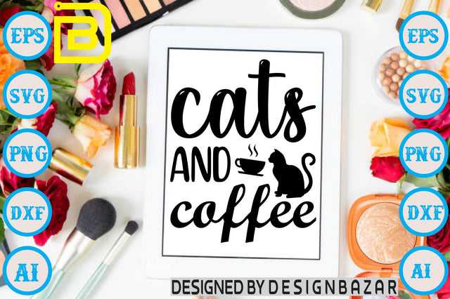 Cats And Coffee SVG Craftlabsvg24 
