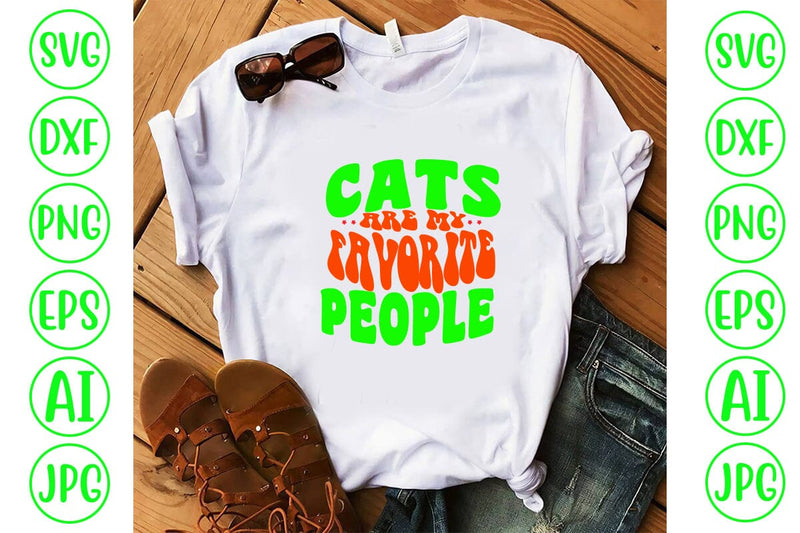 Cats Are My Favorite People Retro SVG SVG Syaman 