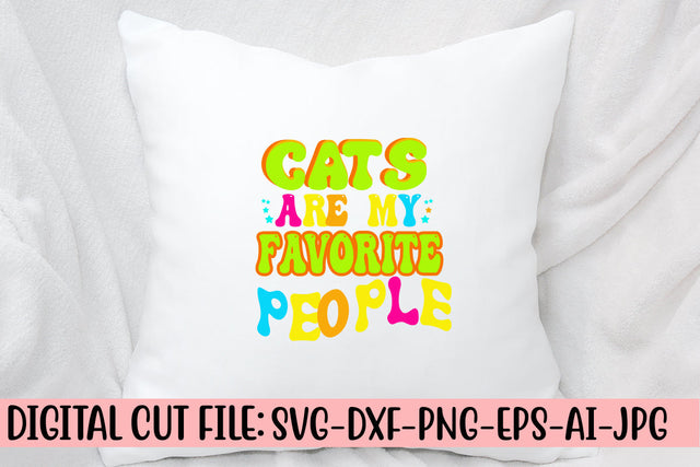 Cats Are My Favorite People Retro SVG SVG Syaman 