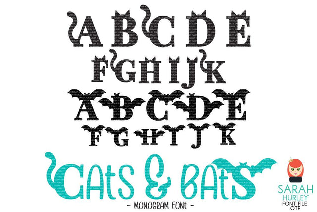 Cats & Bats Font Font Sarah Hurley 