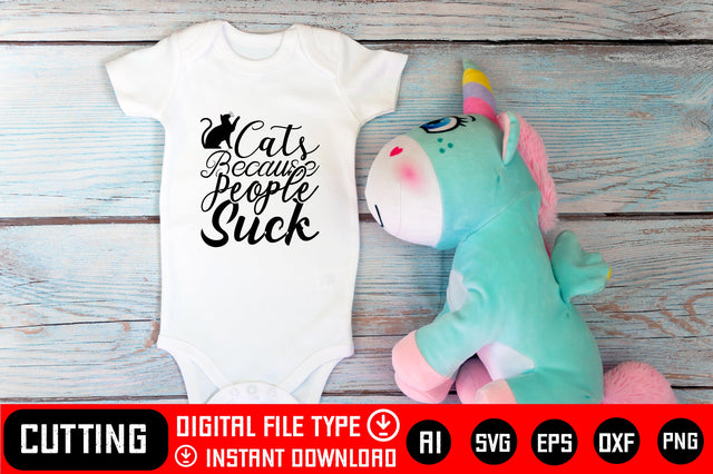 Cats Because People Suck SVG CraftlabSvg29 