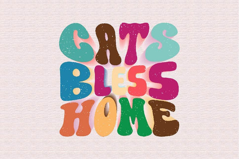 Cats Bless Home Sublimation SVGArt 