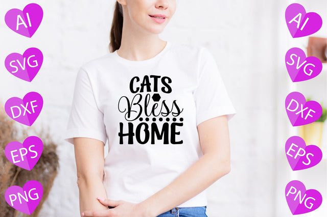 Cats Bless Home SVG CraftlabSvg29 
