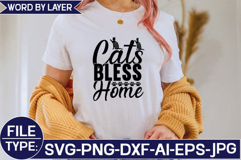 Cats Bless Home SVG Cut File SVG Studio Innate 