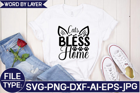 Cats Bless Home SVG Cut File SVG Studio Innate 