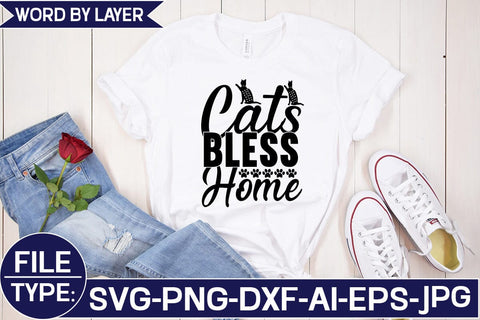 Cats Bless Home SVG Cut File SVG Studio Innate 
