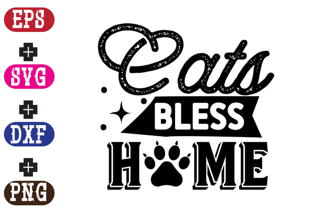 Cats Bless Home SVG Nurstore 