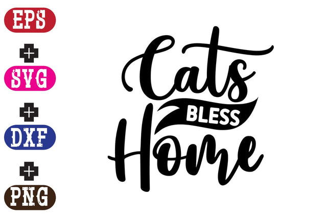 Cats Bless Home SVG Nurstore 