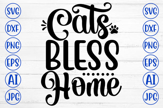 Cats Bless Home SVG SVG Syaman 