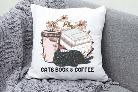 Cats Book & Coffee Sublimation Sublimation Jagonath Roy 