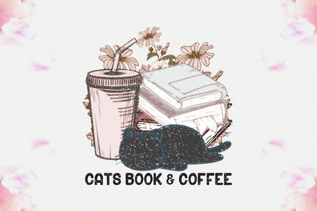 Cats Book & Coffee Sublimation Sublimation Jagonath Roy 