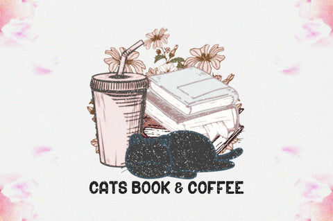 Cats Book & Coffee Sublimation Sublimation Jagonath Roy 