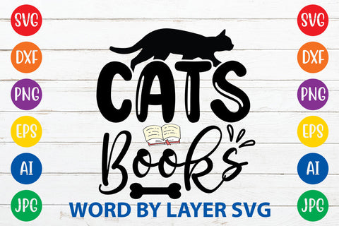 Cats Books, Cat SVG Design SVG Rafiqul20606 