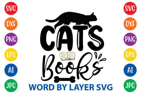 Cats Books, Cat SVG Design SVG Rafiqul20606 