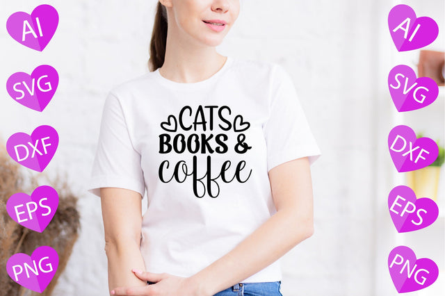 Cats Books & Coffee SVG CraftlabSvg29 