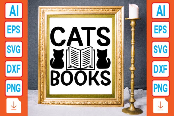 Cats Books SVG Craftlabsvg24 
