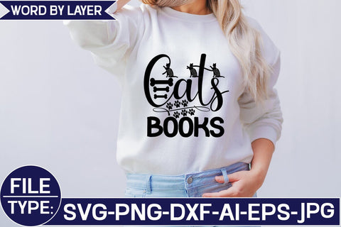 Cats Books SVG Cut File SVG Studio Innate 