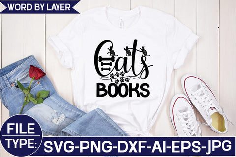 Cats Books SVG Cut File SVG Studio Innate 