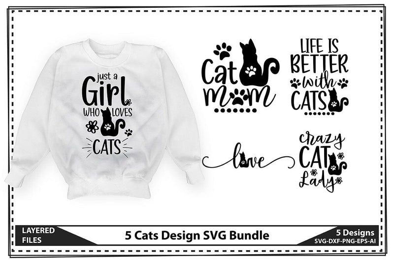 Cats Design SVG Bundle SVG shah alam 