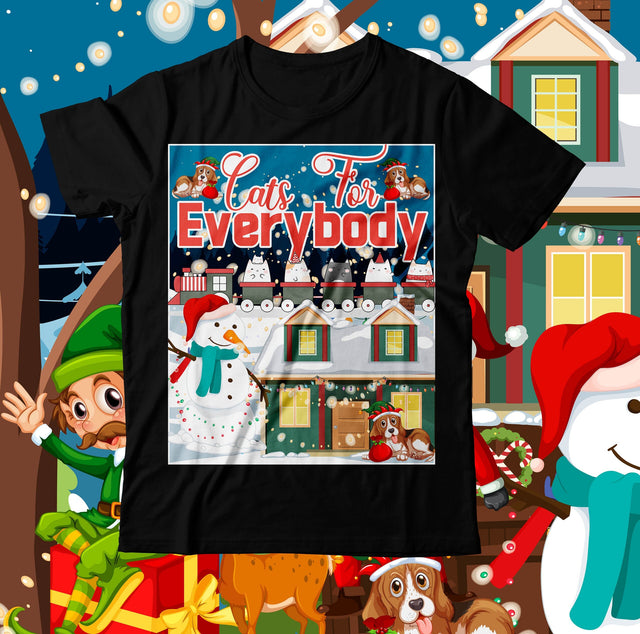 Cats For Everybody illustation PNG Design Sublimation BlackCatsMedia 