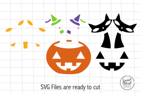 Cats in a Pumpkin SVG for Halloween SVG Lynda M Metcalf 