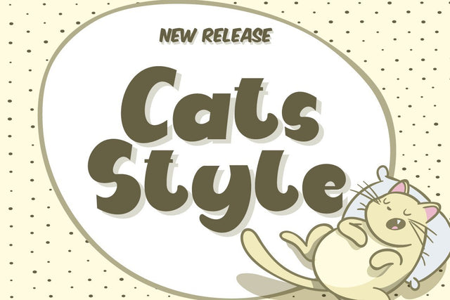 Cats Style Font Fallen Graphic Studio 