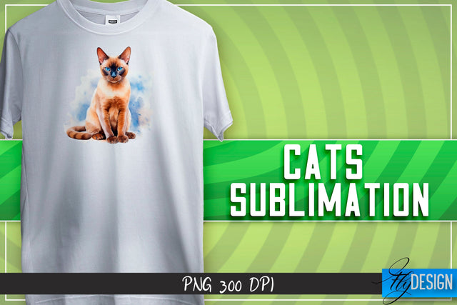 Cats Sublimation | T-Shirt Design Sublimation Fly Design 