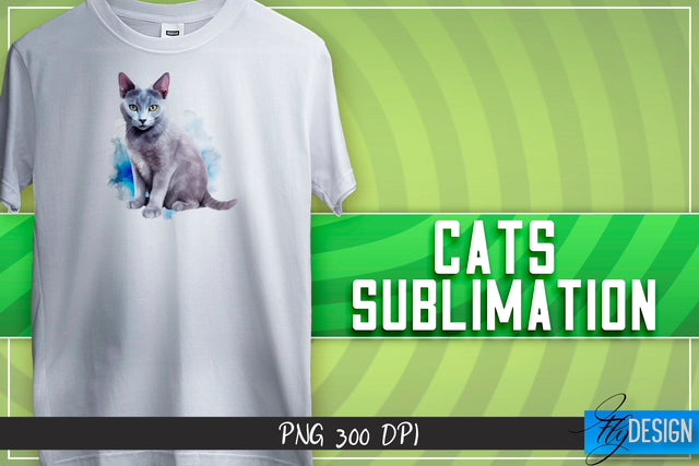 Cats Sublimation | T-Shirt Design Sublimation Fly Design 